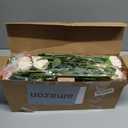 AmyHomie 48 PCS Champagne Roses Velvet Realistic Artificial Flowers with Bendable Stems for Wedding Bouquets Baby Shower Party Home Decor Fake Flowers Gifts for Valentines, Mothers Day, Womens Day