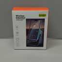 Wireless Induction Speaker 5-in-1 Bluetooth Speaker with Phone Stand,Stereo Sound, 3500mAh Rechargeable, 8 RGB Ambient Light, 360° Adjustable Holder for iPhone/Android/iPad,Gifts for Men Women (Black)