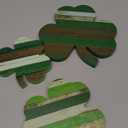 Yookeer St. Patrick's Day Table Wooden Signs 3 Pcs St. Patrick's Table Decor Irish Themed Wood Shamrock Gnome Decor Green Shamrock Blocks Irish Lucky Sign for Home(Cool Style)