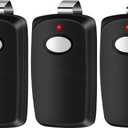 Kingdder 3 Pieces Garage Door Remote Compatible for Multicode 300mhz 10 Dip Switch 3089 3060 3070 Gate Opener Remote Multicode Gate Opener with Keychain (Black)