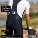 CEROTIPOLAR Men's Cycling Bibs, 4D Padded Anti-Chafe Compression Bike Shorts,4+1 Rear Zipper Pocket UPF50+