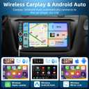 7'' Wireless Double Din Car Stereo Carplay Radio Screen for Car Audio Receivers, Bluetooth Car Play Android Auto Touchscreen, Mirror Link, FM/AM, Backup Camera, Type-C