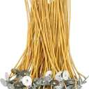 100pcs/6in Beeswax Candle Wicks - Hemp Wick, Slow Burning, Pre-Waxed, 2mm Diameter