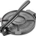 Vivicreate Tortilla Press Cast Iron 7.5 Inch, Heavy Duty Tortilla Maker, Roti Maker, Empanada Press, Dough Press for Tacos Flatbread Plantain, Mexican Kitchen Tool, Prensa Tortillas