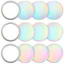 Qunclay 12 Pcs 2. 76'' Compact Mirror Bulk Gifts Mini Pocket Mirror Holographic Iridescent Small Round Makeup Glass for Purse Goody Bag Stuffers Women Teacher Girls Party Favors Travel Daily