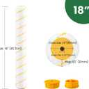 VOOMEY 18" Paint Roller Cover, Microfiber Paint Roller Cover, Quickly Covers Large Surfaces Such as Ceilings, Walls, Etc (Pack of 8,1/2" Nap)