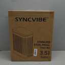 Slim Bathroom Trash Can with Soft Close Lid Stainless Steel Garbage Can Step Trash Bin with Removable Inner Bucket for Bedroom, Office, Kitchen (Matt White, 3.5 Gallons)