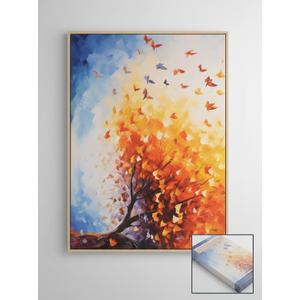 Large Wall Art for Living Room Bedroom Home Office Gold Flower Pictures Wall Art Modern Floral Artwork Framed Wall Decor Canvas Prints 20x40 In (black)