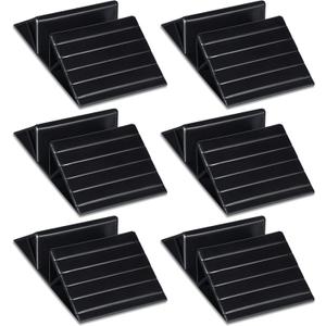 Geelin 6 Pcs Pet Gate Support Feet Freestanding Dog Gates Stabilizer Feet Plastic Triangle Reinforcement Fitting Dog Panel for Configurable Isolation Fence Free Standing Pet Gate Fence, Black
