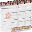 Rtteri 70 Pack 12x2.2x2 Inches Chocolate Strawberry Macaron Boxes with Window for Mother's Day Wedding Birthday Party Supplies