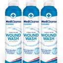 3 x MediCleanse First Aid Sterile Saline Wound Wash, Promotes Healing, No Stinging or Burning, 7.4 oz (Pack of 3) - Made in USA