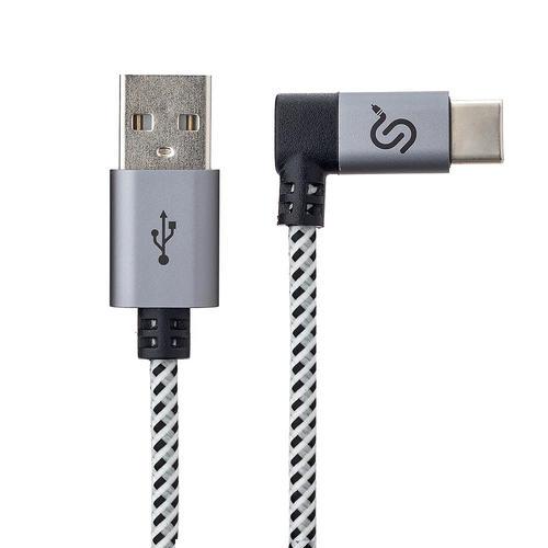 USB 2.0 (Type A) Male Straight to USB C (Type C) Male Right Angle 90 Degree Converter - 6ft, Pack Of 2