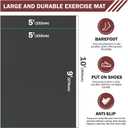 Stepwaver Extra Large Exercise Mat, 9'x5' (6mm) Thick Workout Mat