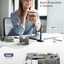 Ptouch Tape Replace for Brother P Touch Label Tape 12mm 0.47 White TZe TZe-231 TZe231 Refills TZ Laminated Black on White Work for PT-D210 D220 H110 D400 1290 Label Maker, 1/2"(12 mm), 6 Pack