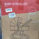 PEARLOVE 2 in 1 Baby Stroller Newborn Foldable Pushchair Folding High Landscape Infant Carriage, Toddler Pushchair Black Baby Stroller