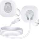 ELECPOW Wall Mounted TV Cord Hider  White Wire Hiders for in-Wall Cable Management System, Power & Low Voltage Cable Management, Hole Saw Drill Attachment, Professional Installation for Clean Look