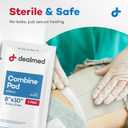 Dealmed Abdominal Combine Pads 8"x10" (360-Case) Sterile Individually Wrapped, ABD Pads, Absorbent, Non Adherent for Wound Care, Drainage, First Aid, 24/Box (Case of 15)