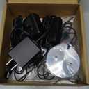 Single Under Cabinet LED Puck Light, Curio Display Case Shelf Counter Accent Lighting, 120V Electric Wired Wall Plug in, On Off Switch, Black Cords, 2 Packs, Daylight