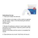 Denture Adhesive Cushion, 120 Pads(4 Pack) Zinc Free Long-Lasting Cushion Denture Adhesive Pad for Secure Hold and Food Seal Lower