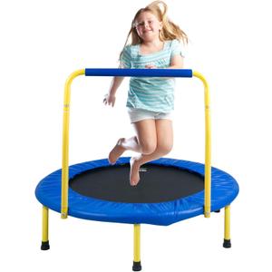 VEVOR 3FT Trampoline 36" Indoor/Outdoor for Toddlers, Foldable Mini Baby With Foam Handle, Recreational Birthday Gift