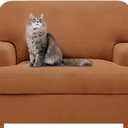 molasofa T Cushion Chair Slipcover with 1 Individual T Cushion Shape Seat Cover for Home Dcor, 2 Pieces Stretchable, Washable, Non-Pilling, Non-Slip Chair Cover (Armchair,Brown)
