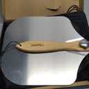 Pizza Peel Aluminum Pizza Spatula, Mooues 12 inch Metal Pizza Paddle(12"x 14")with Rocker Cutter Foldable Wood Handle, [Storage bag included], for Family Pizza Oven Baking Pizza, Dough, Bread & Pastry