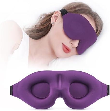 YIVIEW Sleep Mask for Side Sleeper, Complete Light Blocking 3D Sleeping Eye Mask, Soft Breathable Eye Cover for Women Men, Relaxing Zero Pressure Night Blindfold