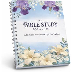 CROOT Bible Study Journal for Women 52 Week Bible Study, Bible in a Year Spiral Notebook, Guided Scripture & Prayer, Build a Faith Habit Without Feeling Overwhelmed, Large 8.5"x11" Lay-Flat