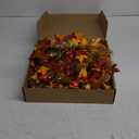 Timer & Pumpkin - 5 Ft Lighted Fall Tree Thanksgiving Fall Decorations for home, Pop Up Tinsel Maple Tree with 50 LED Orange Warm Lights Battery Operated Collapsible Thanksgiving Tree Porch Home Party