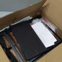 Narrow End Table Living Room with Charging Station, Skinny Side Table with Fabric Drawers, Slim Nightstand for Bedroom, Small Spaces, Couch, Rustic Brown, HETNDP03PBR-1