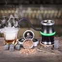 Electric Whiskey Smoker Kit, Cocktail Smoker Kit with Whiskey Stones & 8 Flavors Wood Chips, Drink Bourbon Old Fashioned Smoker Kit, Whiskey Gifts for Men, Dad, Husband, Boss, Boyfriend, Electric Smoker Kit-mat Black