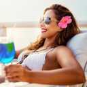 PRETYZOOM 10Pcs Artificial Hibiscus Flowers Only- 3.9'' Hawaiian Tropical Silk Flowers for Luau Party Decorations - DIY Hair Accessories, Beach Wedding Table Decor, Single Side (8X8CM)