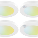 JULLISON 4 Inch Field Selectable 5CCT LED Motion Sensor Ceiling Light, 120V Wired Closet Light, 10 Watts, 600Lm, CRI80+, Nondimmable, ETL Certified, Wet Location, Round/White, 4 Packs …