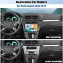 2G+64G Car Radio for Ford Fusion 2010 2011 2012, Android 13 Car Stereo with Wireless CarPlay Android Auto 10.1" Touch Screen Radio with GPS Navigation WiFi Bluetooth FM Radio HD Backup Camera