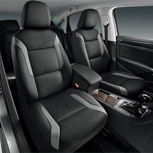 Skechers Memory Foam Car Seat Covers, Air Cool Mesh Thick Seat Covers, Gray Two Front Car Seat Protector, Airbag Compatible, Automotive Comfort & Protection for Most Cars, Van,Trucks, SUV,Grey (Black and Grey)