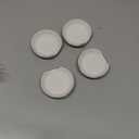 Boao 2.7 Inches Mini Ceramic Spoon Rests, Gold Rim Kitchen Spoon Rests, Mini Cooking Season Soup Holder for Stove Top Countertop, Teaspoon Rest, Coffee Stir Rest (white, 4 Pieces)