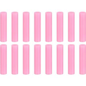 uxcell 16pcs Silicone Straw Tips, Metal Straw Covers, Soft Reusable Straws Tips Fit for 6mm/0.24" OD Stainless Steel Straws (Pink, 42mm Long）