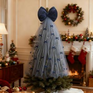 Christmas Giant Bow Decoration, Big Bows for Backdrop 59x20 Inch,Bow Themed Room Decor,Large Velvet Decorative Bows for Wedding Engagement Bachelorette Baby Shower Bridal Xmas (Dark Blue, 20x59INCH)