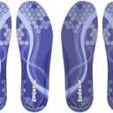 Szdxuw 2 Pairs Memory Foam Insoles for Women and Men - Cut to Insoles, Cushioning Comfort Soft Insole for Sports Shoes, Sneakers, Walking Boots, Work Shoes Replacement Shoe Inserts, Blue Women
