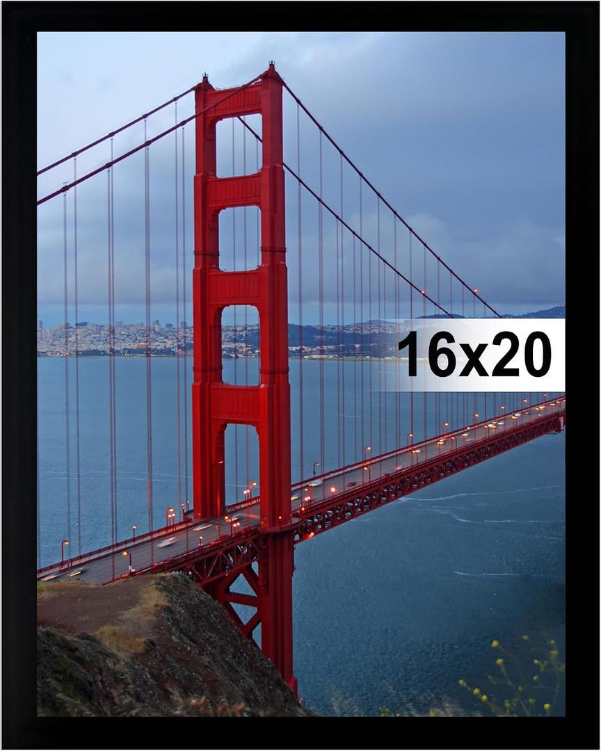 BESCRCL 16x20 Frames Wall Hanging Photo Frame, Picture Frames 16x20 Black, 1 Pack