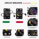 E69 20A Amp Manual Reset Circuit Breaker 12V-32V DC for Boat RV Motor Solar System Waterproof Switchable | UL Certified