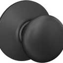 Schlage F10 PLY 622 Plymouth Door Knob, Hall & Closet Passage Lock, Matte Black