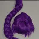 Topcosplay 24 inch Girls Long Purple Braid Cosplay Wig Halloween Party Costume Wig