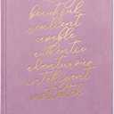 DesignWorks Ink Affirmations Lavender 7.5'' x 10.25'' Jumbo Journal Notebook with Vegan Suede Cover, Gold Accents, Lined Pages, Ribbon Marker for Work, Writing, Journaling (JD80-2028) (Lavender Affirmations)