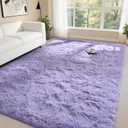 DweIke Fluffy Lavender Purple Rugs for Bedroom Living Room, 5x8 Feet Soft Plush Shaggy Lilac Purple Girls Boys Kids Rug, Non-Slip and Machine Washable Carpet for Dorm Nursery Classroom Decor
