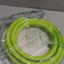 HQMPC Garden Hose 5/8"IDx12' Hose Durable PVC Non Kinking Heavy Water Hose with Brass Hose Fittings (12 FEET) Light Green