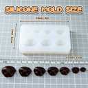 Nuvretk 7 Cute Silicone Molds for Needle Felting - Dog Nose Shapes for Stuffed Animals, DIY Crafts, and Accessories (Triangle)