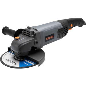 KSEIBI KWS 20-180 Angle Grinder Machine 7inch, Long Handle Grinding Tool, Powerfull 15 AMP Motor for Concrete Cutting, Grinding and Polishing