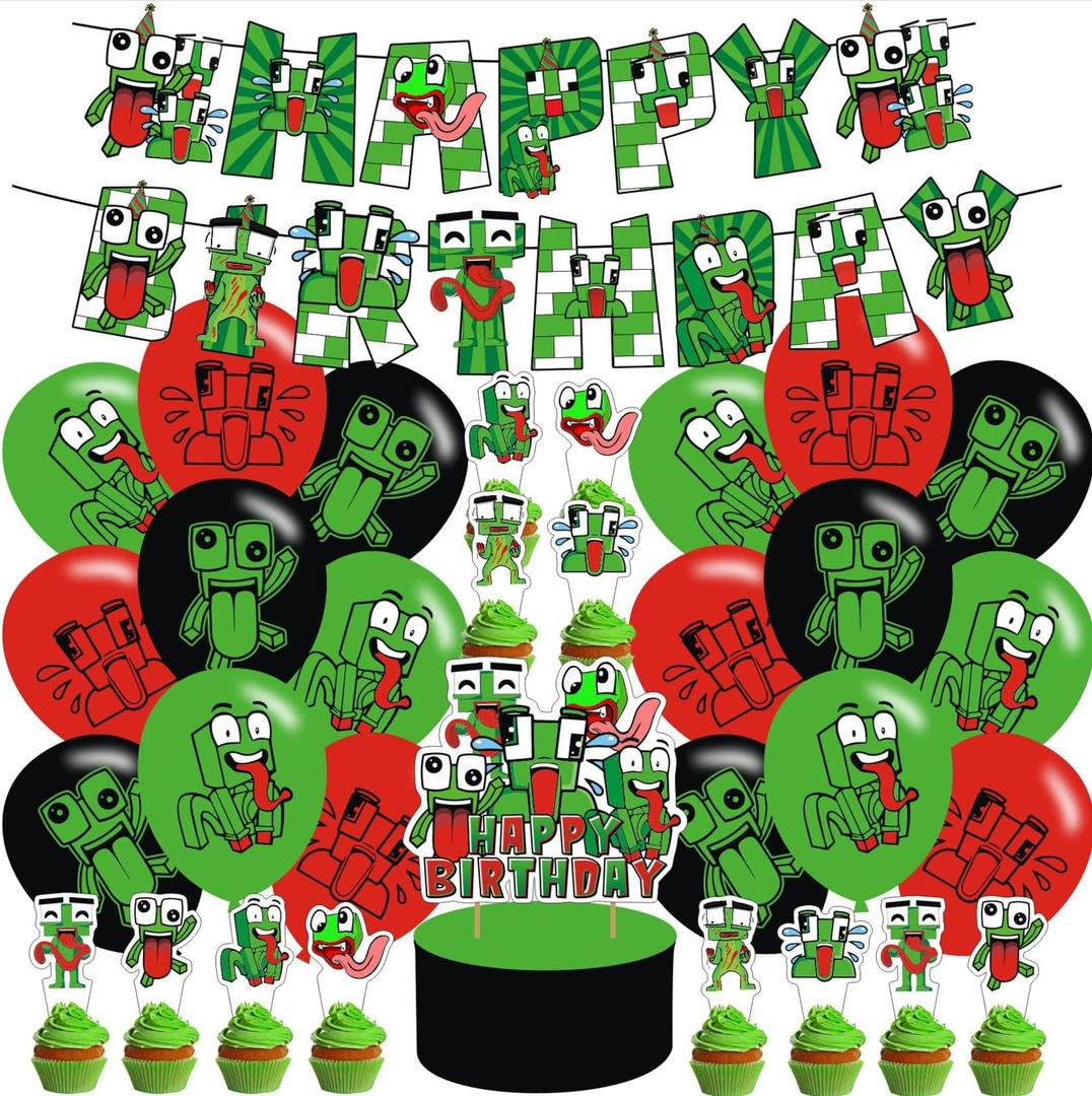 Unspeak-able Party Decorations,Birthday Party Supplies For Unspeak-able Party Supplies Includes Banner - Cake Topper - 12 Cupcake Toppers - 18 Balloons