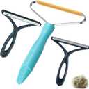 3-Pack Pet Hair Removal Tool,Dog Cat Hair Remover,Lint Shaver Cleaner Pro,Fur Removal Tool,Portable Carpet Scraper,Carpet Rake,Pet Hair Brush for Carpet,Clothes,Car Mats,Couch,Pet Bed,Furniture (Blue)